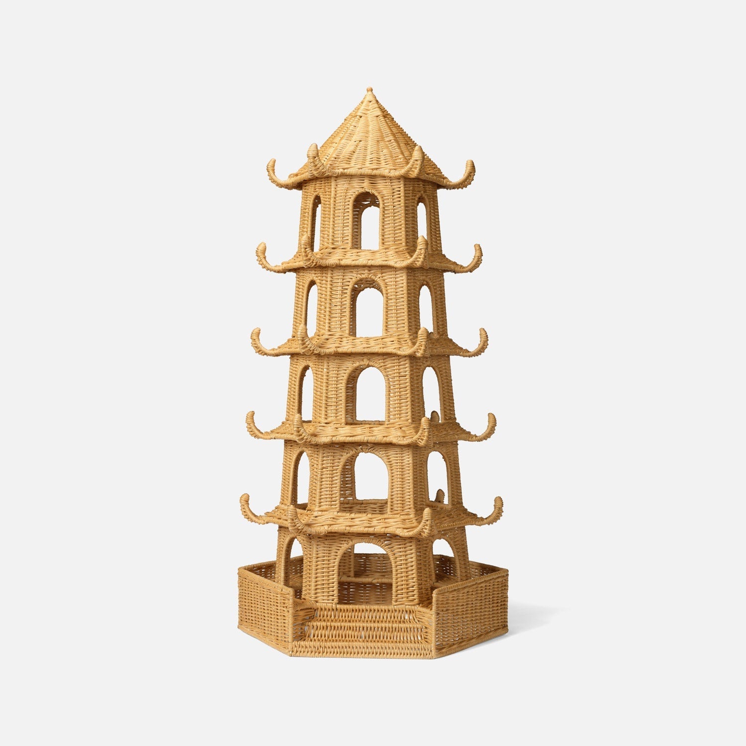 Bardot Rattan Pagoda Sculptures