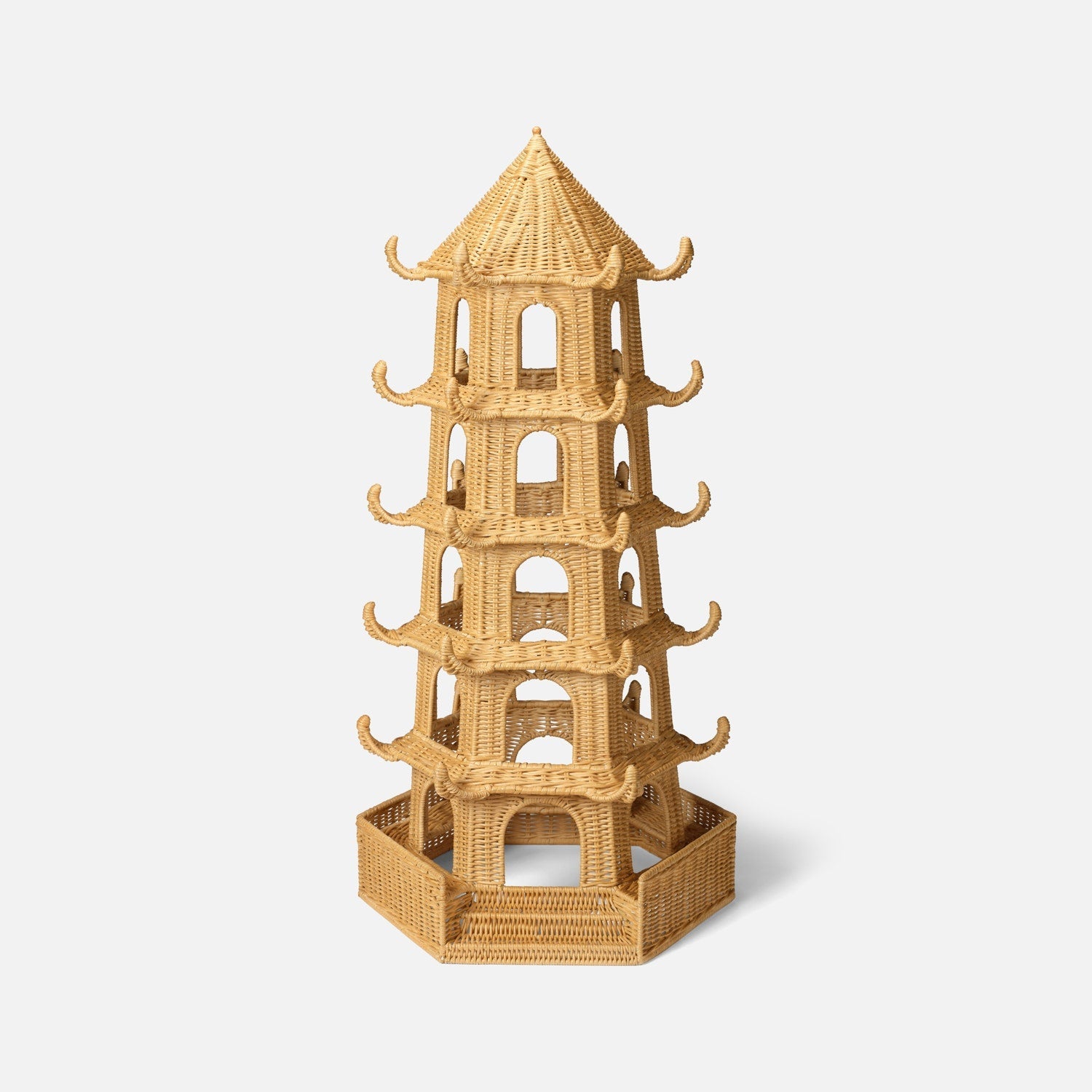 Bardot Rattan Pagoda Sculptures