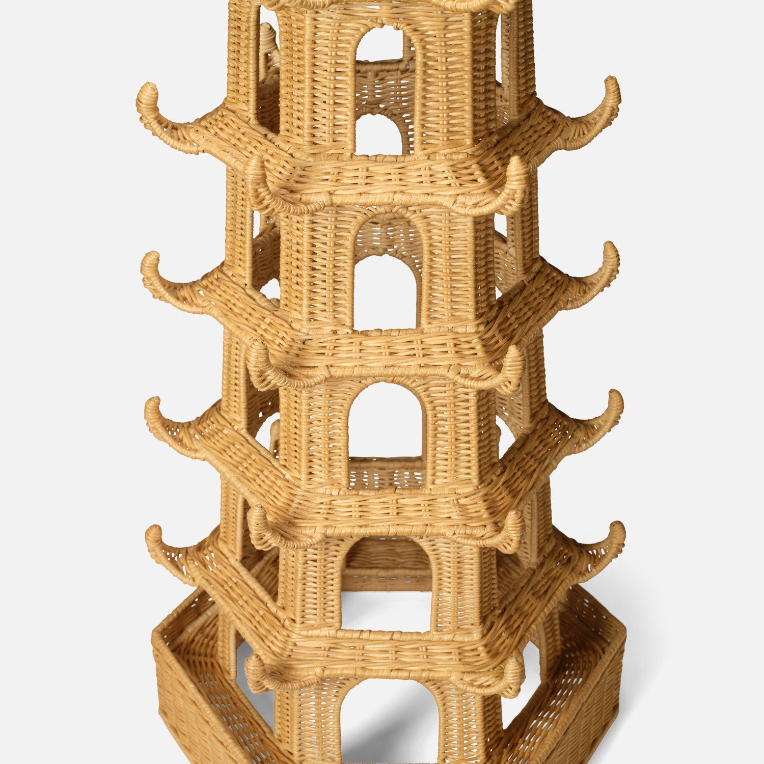 Bardot Rattan Pagoda Sculptures