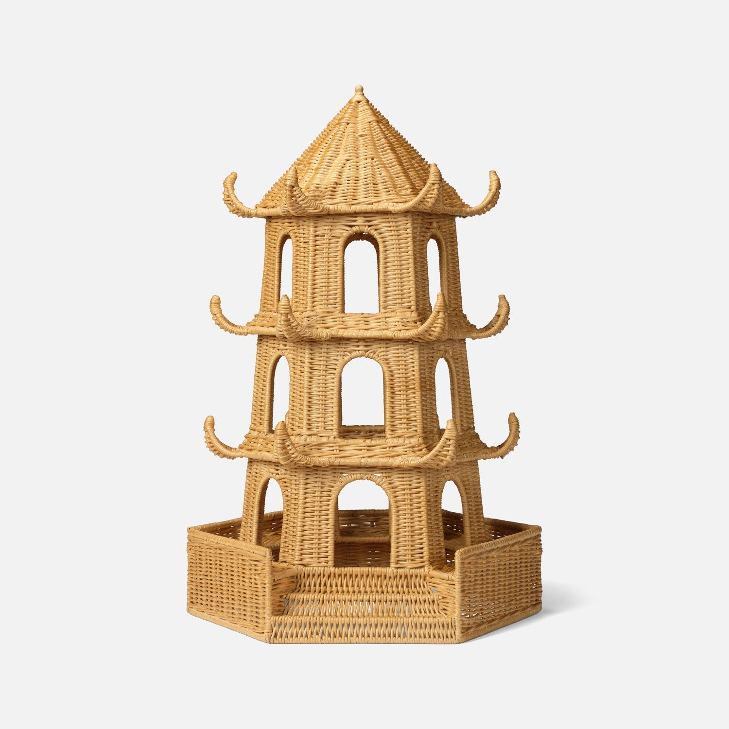 Bardot Rattan Pagoda Sculptures