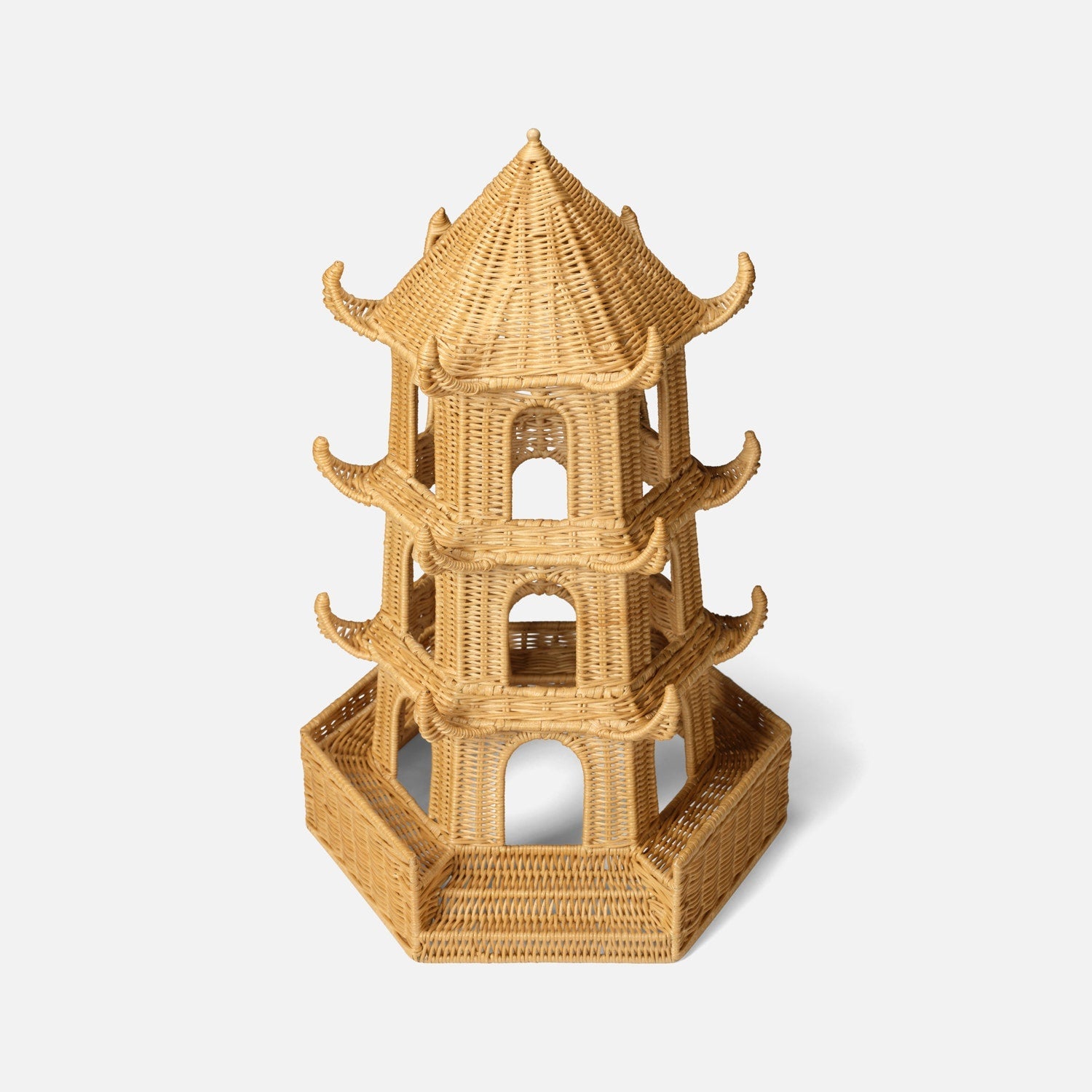 Bardot Rattan Pagoda Sculptures
