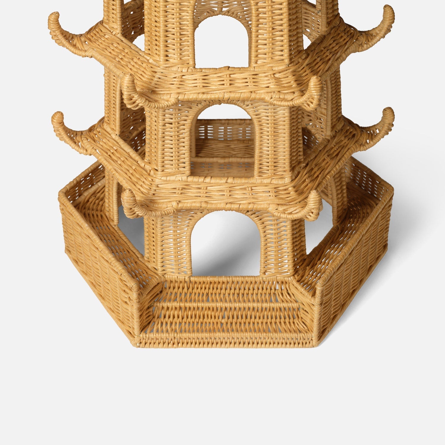 Bardot Rattan Pagoda Sculptures
