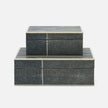 Breck Faux Shagreen Box - Set of 2