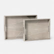 Breck Faux Shagreen Tray - Set of 2