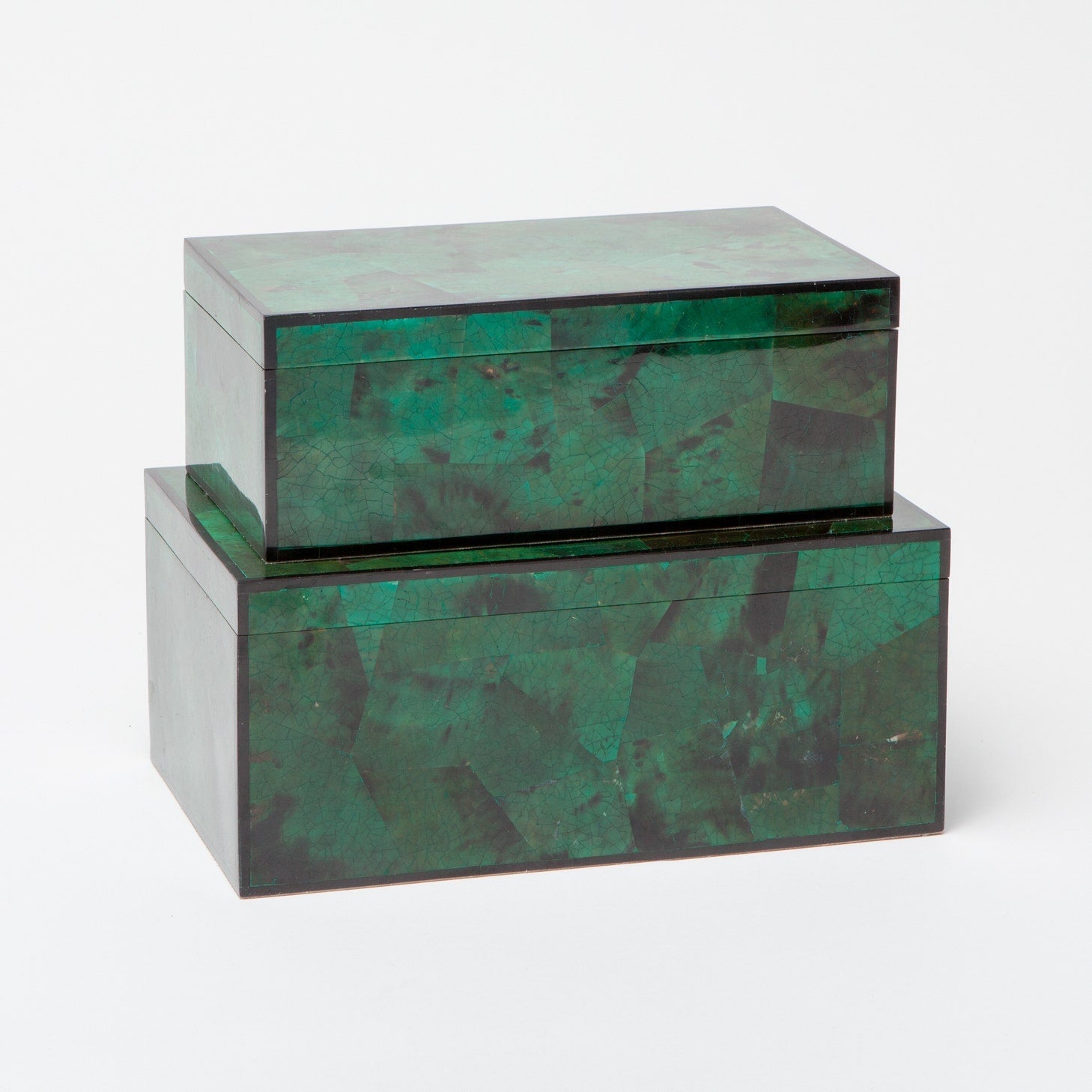 Brielle Emerald Tab Box - Set of 2