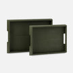 Bryant Leather Tray - Set of 2