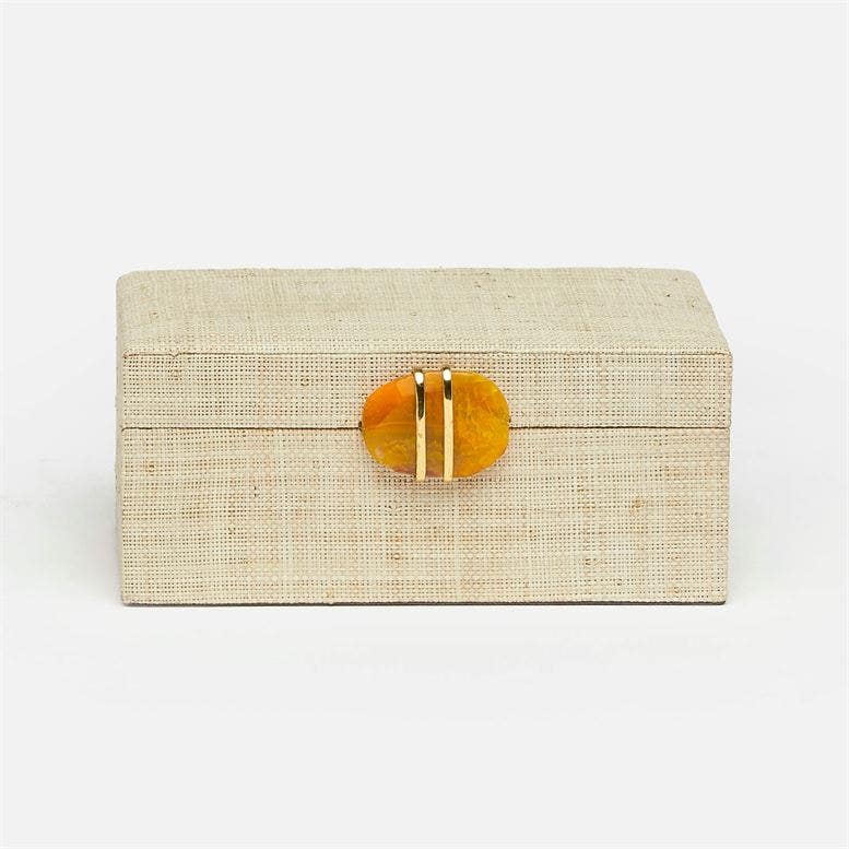 Connery Bleached Raffia Box - Multiple of 2