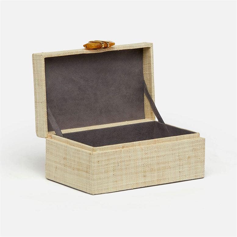 Connery Bleached Raffia Box - Multiple of 2