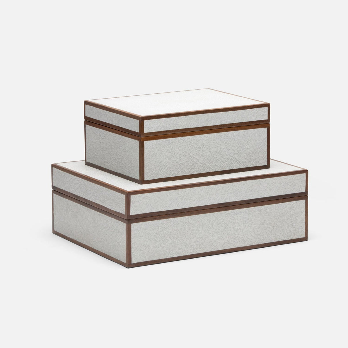 Cooper Faux Shagreen Box - Set of 2