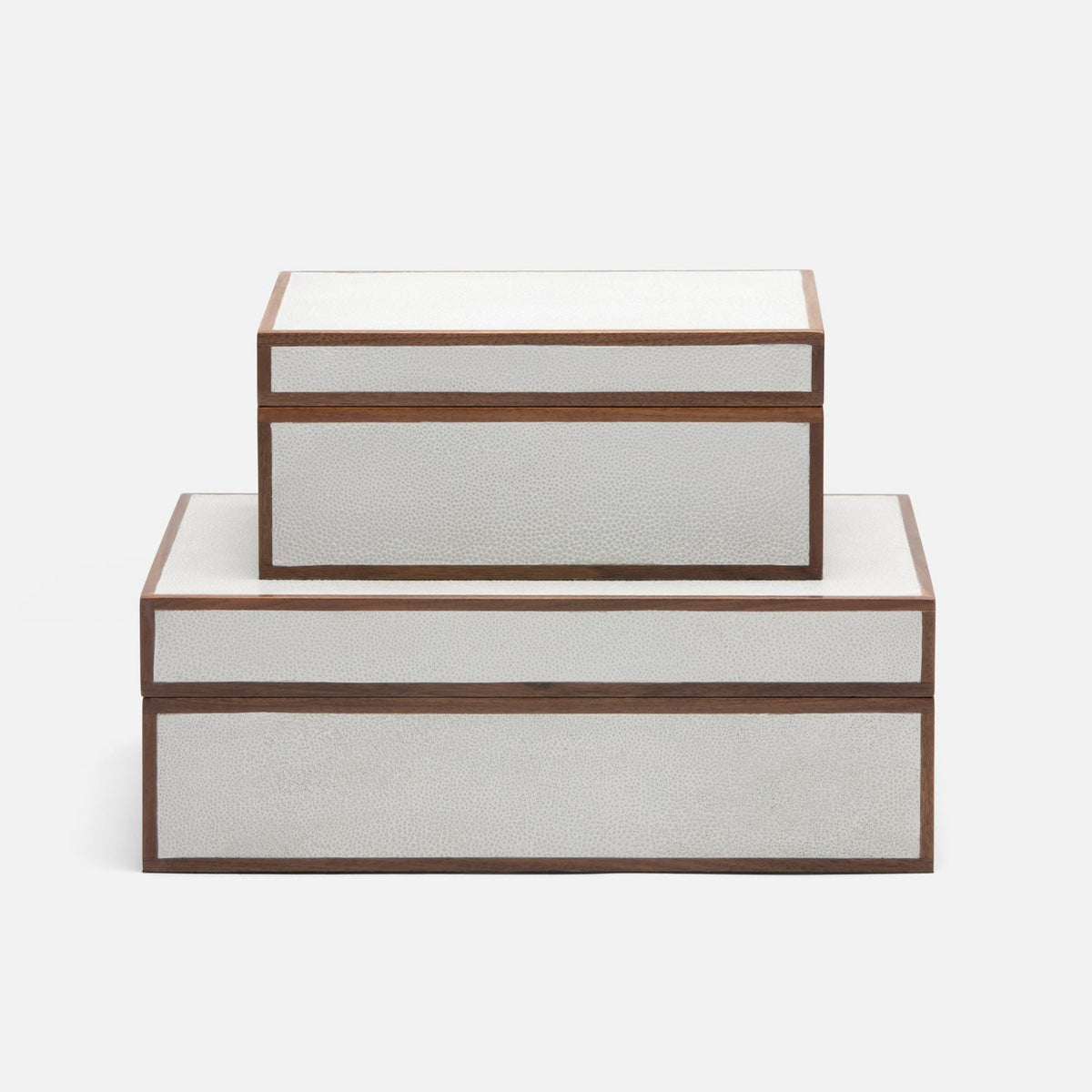 Cooper Faux Shagreen Box - Set of 2