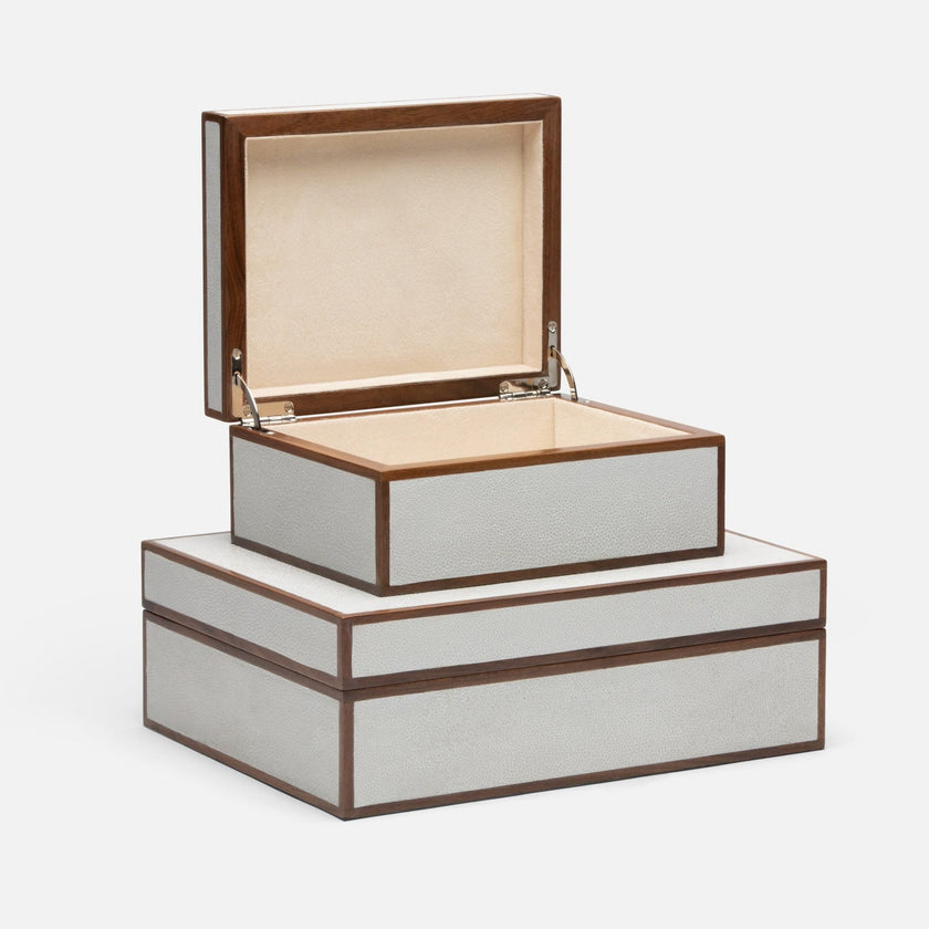 Cooper Faux Shagreen Box - Set of 2
