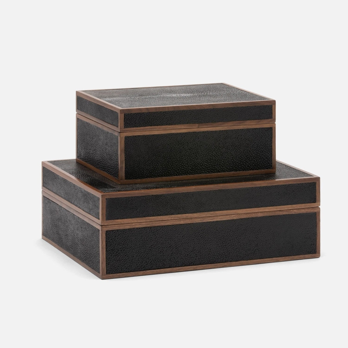 Cooper Faux Shagreen Box - Set of 2