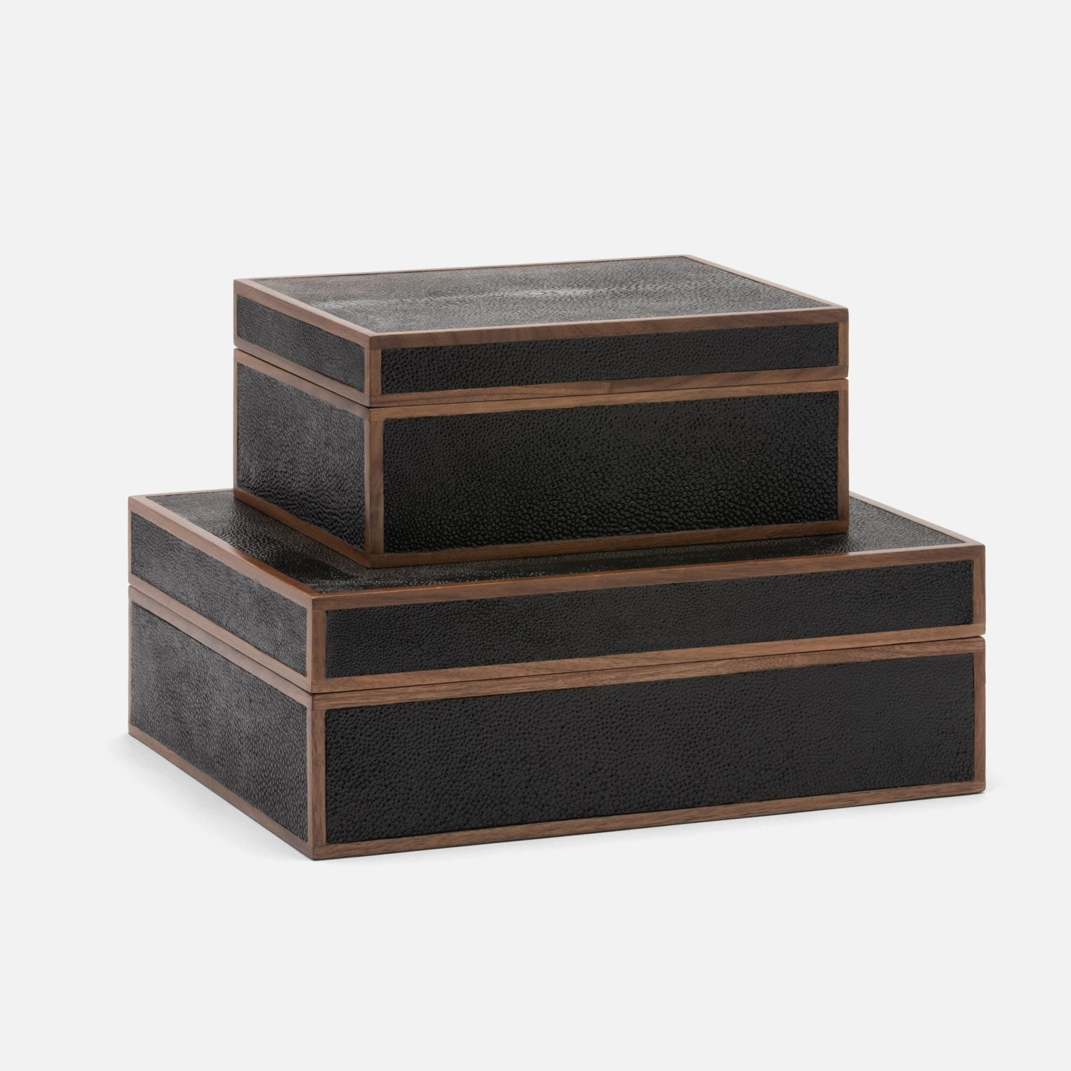 Cooper Faux Shagreen Box - Set of 2