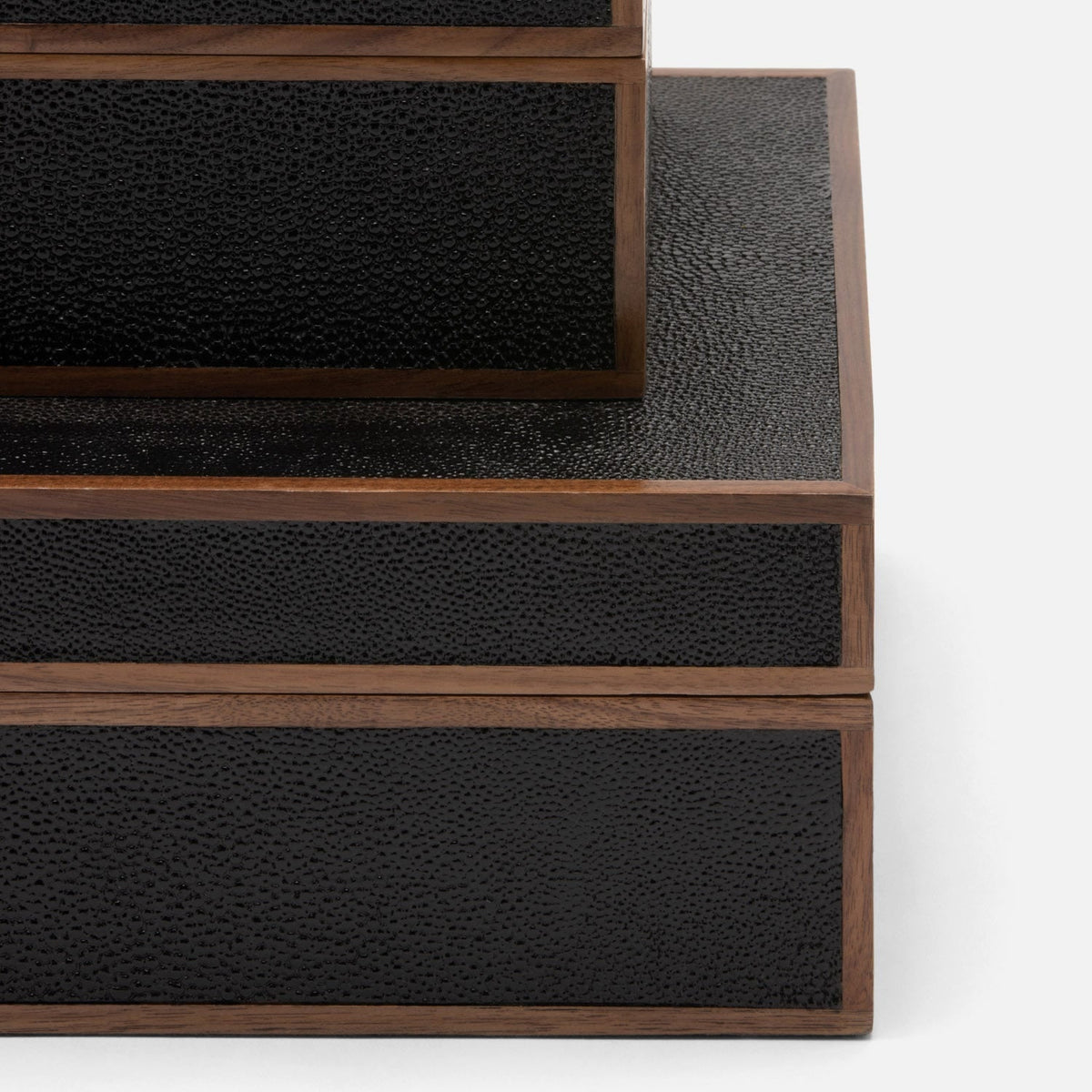 Cooper Faux Shagreen Box - Set of 2