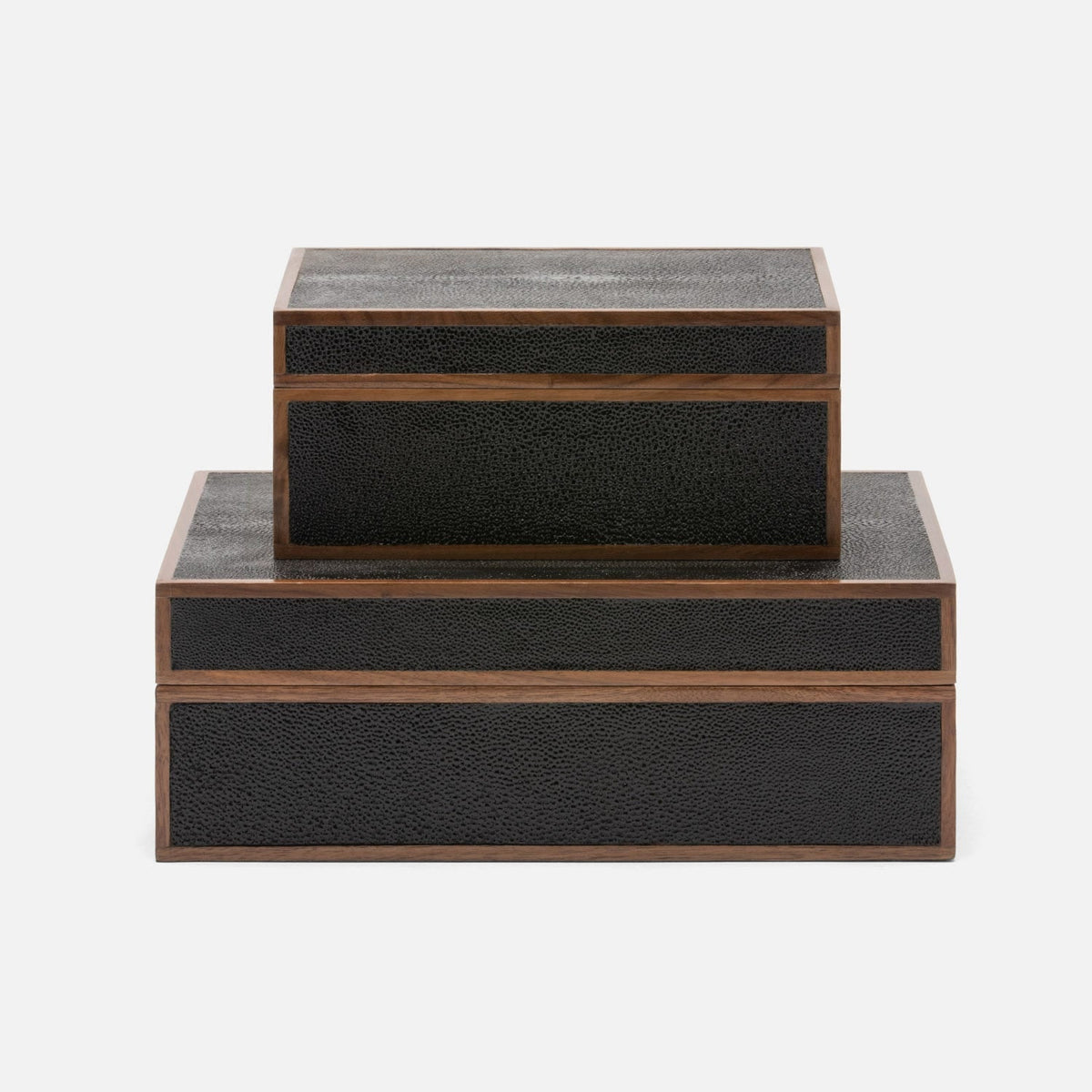 Cooper Faux Shagreen Box - Set of 2