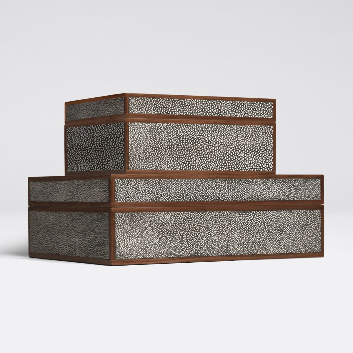 Cooper Faux Shagreen Box - Set of 2