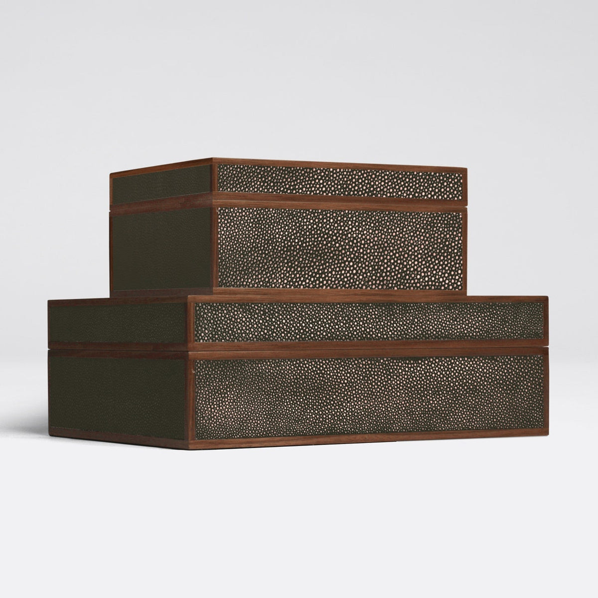 Cooper Faux Shagreen Box - Set of 2