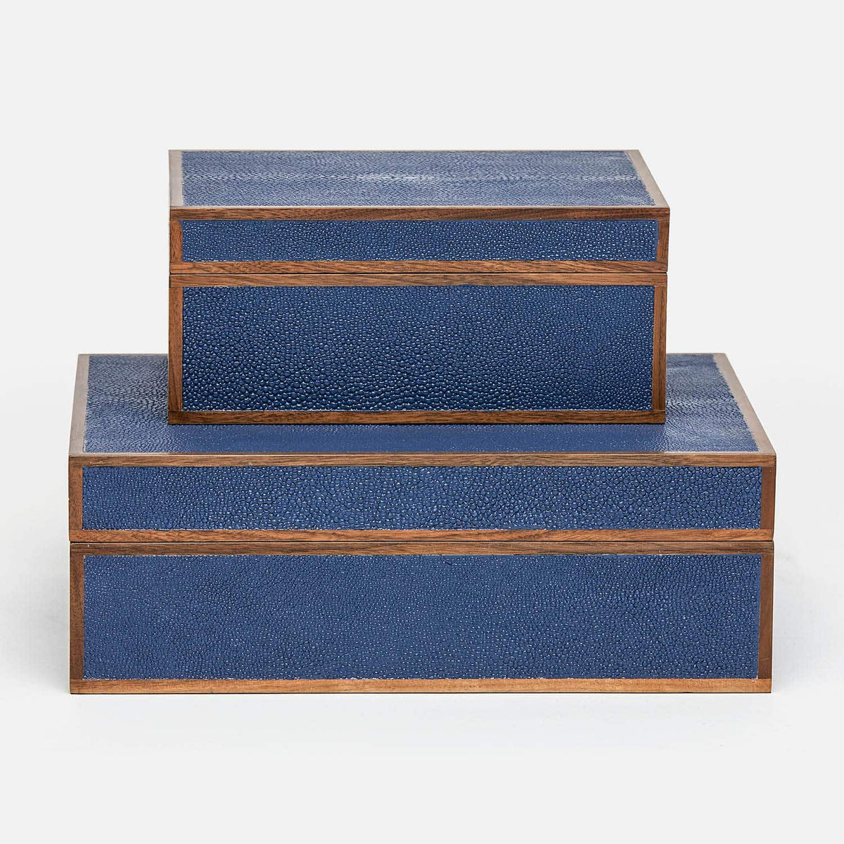 Cooper Faux Shagreen Box - Set of 2