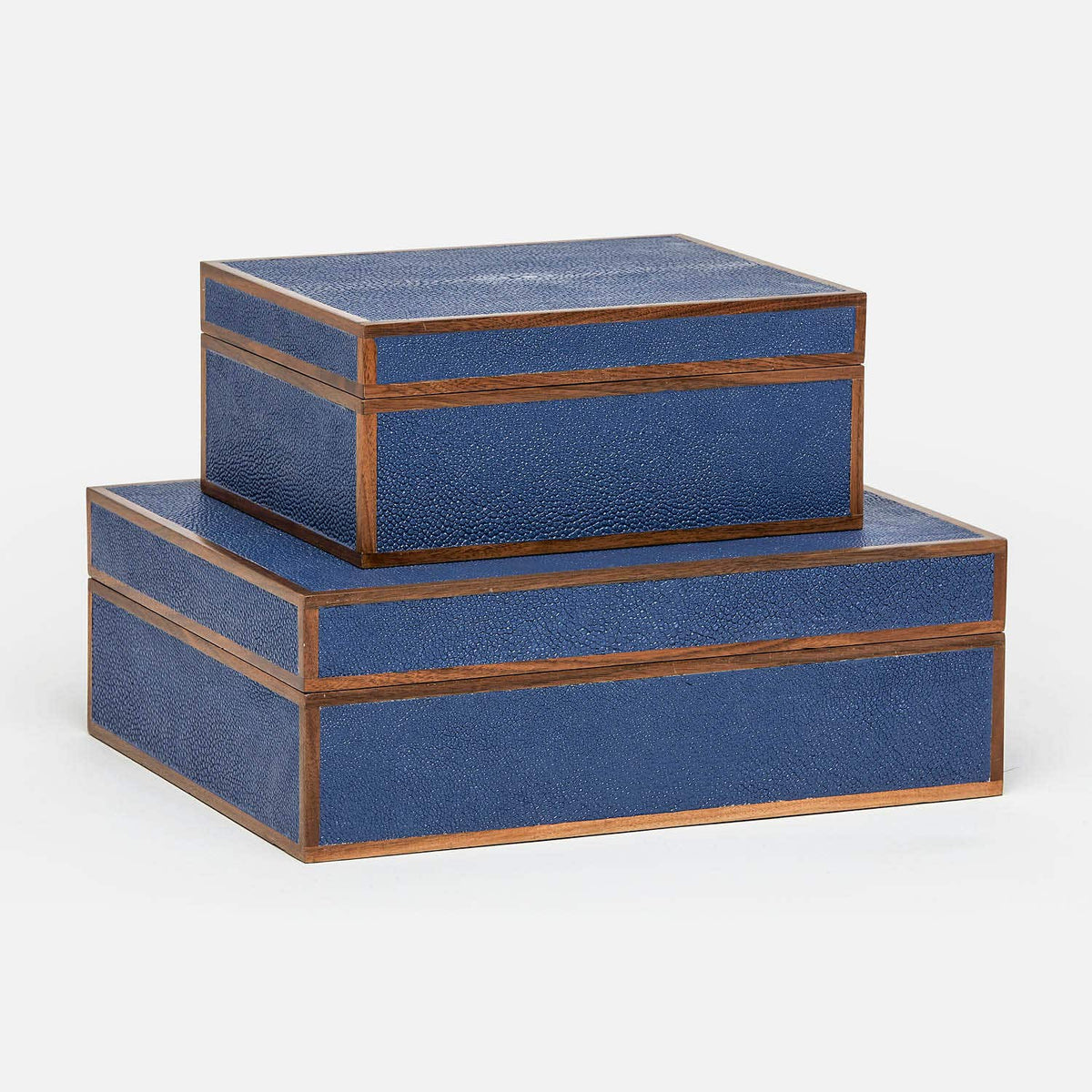 Cooper Faux Shagreen Box - Set of 2