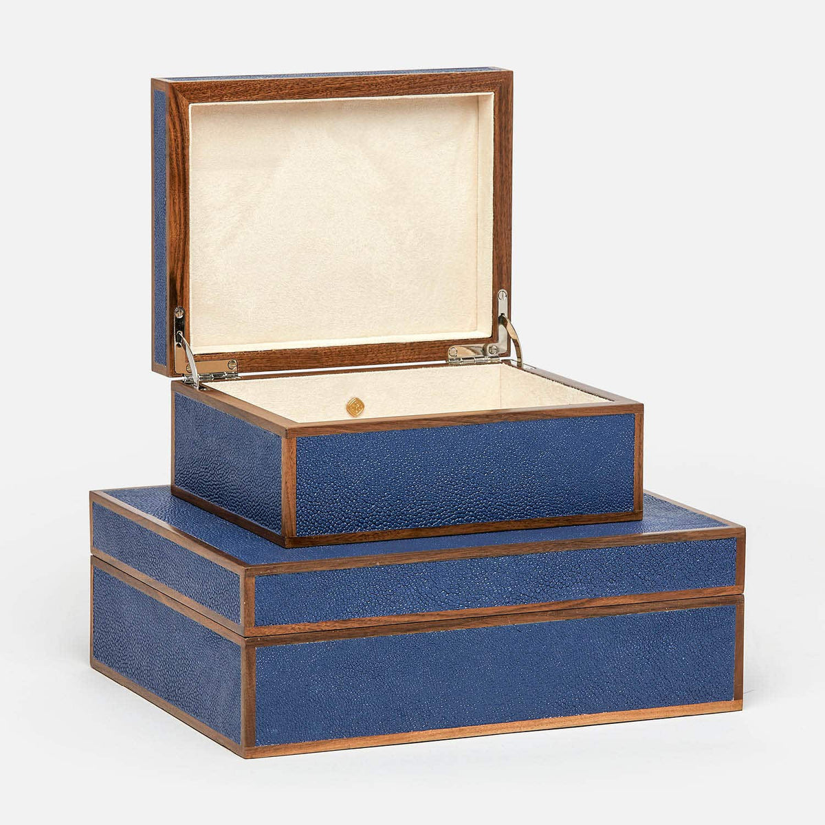Cooper Faux Shagreen Box - Set of 2