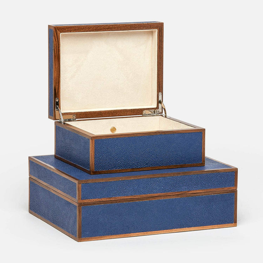 Cooper Faux Shagreen Box - Set of 2