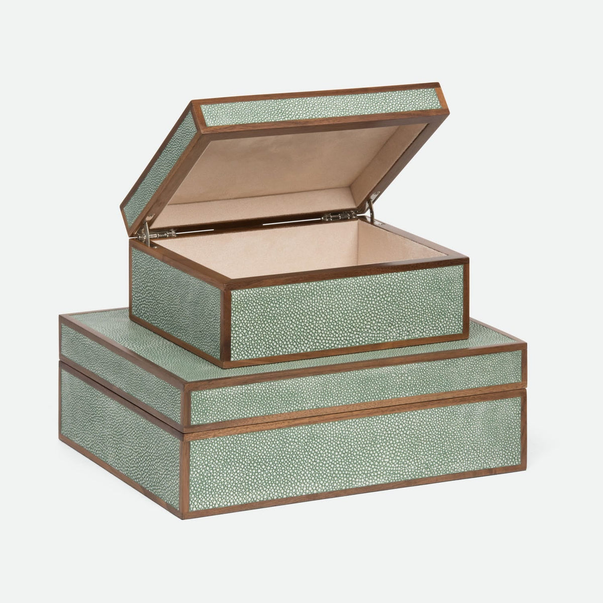 Cooper Faux Shagreen Box - Set of 2