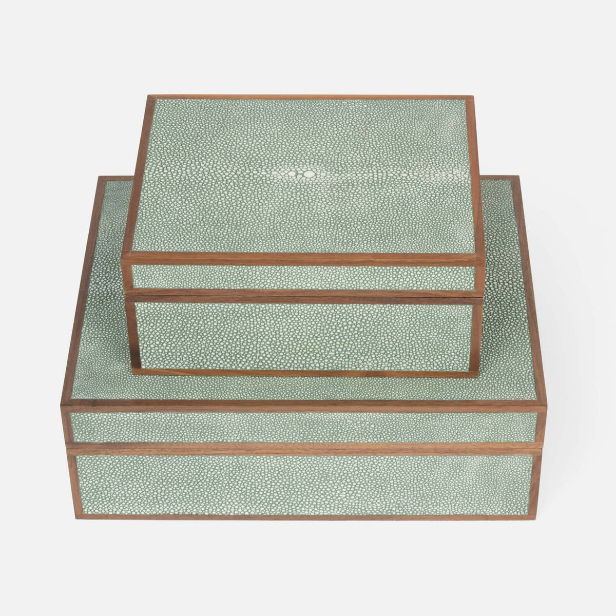 Cooper Faux Shagreen Box - Set of 2