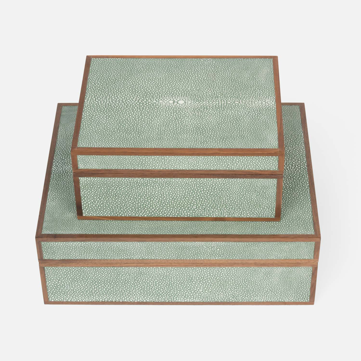 Cooper Faux Shagreen Box - Set of 2