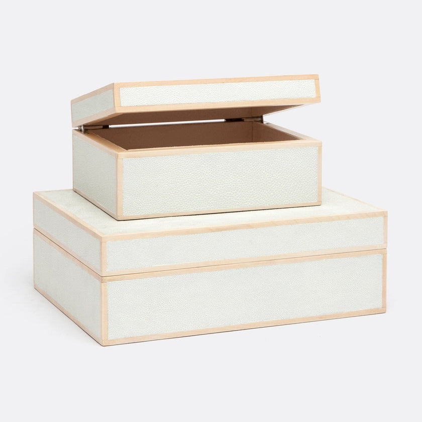 Cooper Faux Shagreen Box - Set of 2