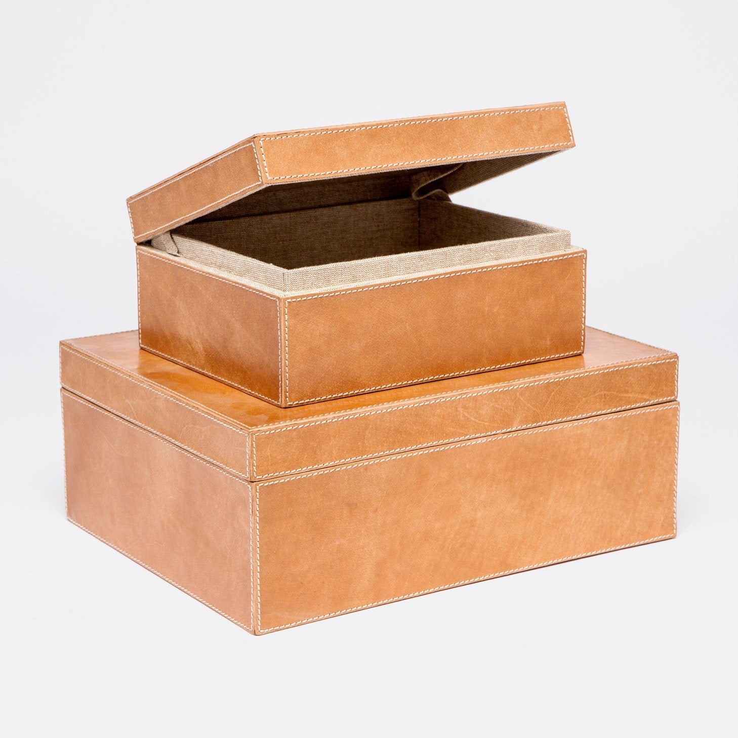 Dante Leather Box - Set of 2
