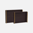 Delrae Leather Tray - Set of 2