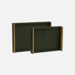 Delrae Leather Tray - Set of 2