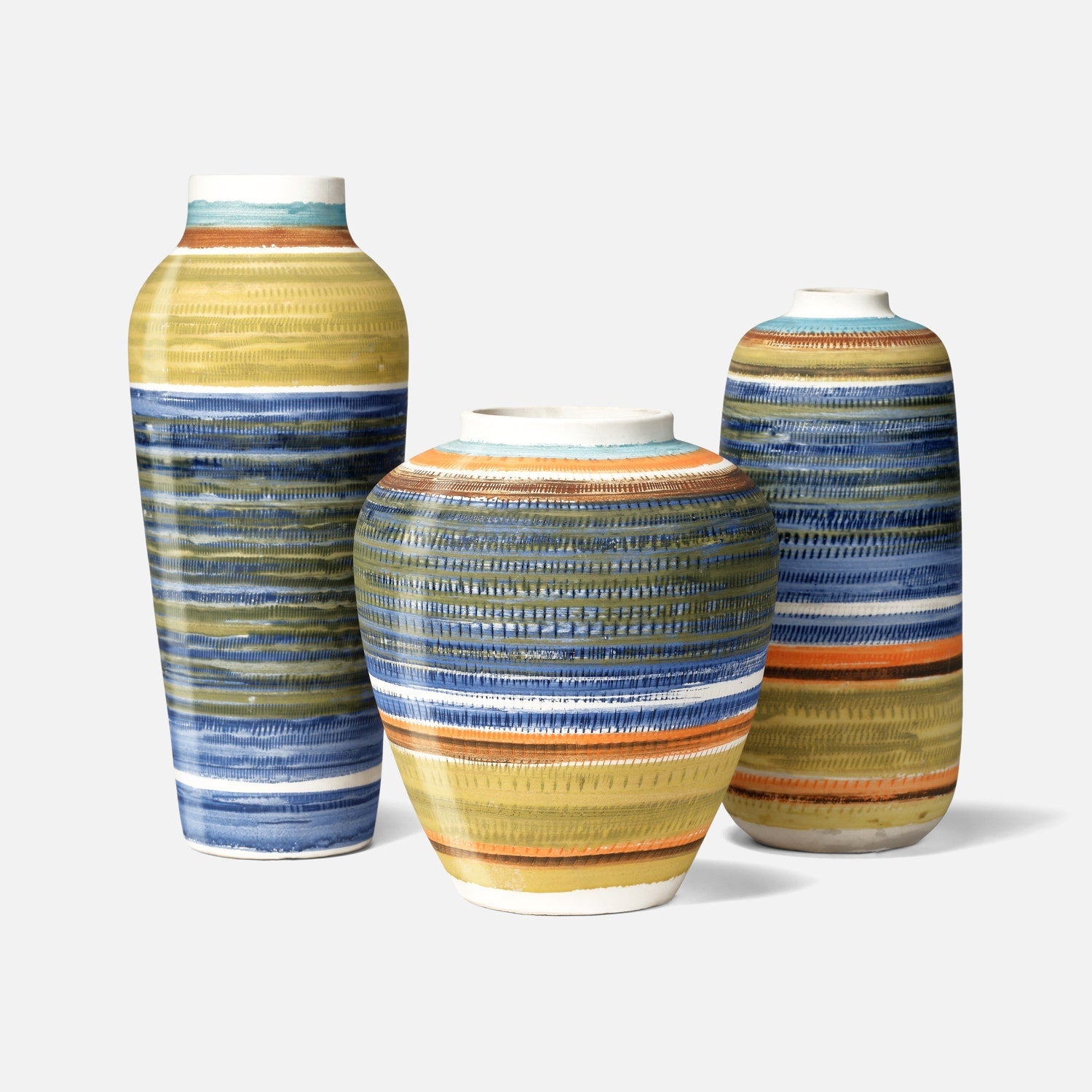 Delta Ceramic Vase - Set of 3