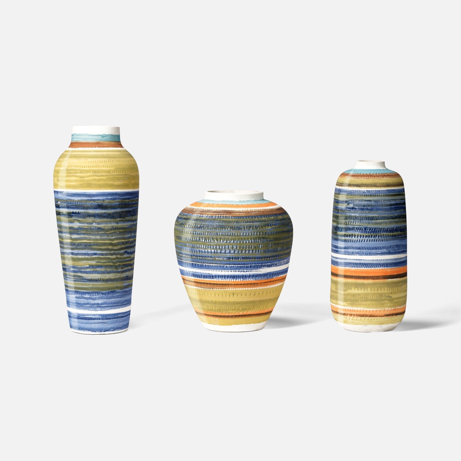 Delta Ceramic Vase - Set of 3