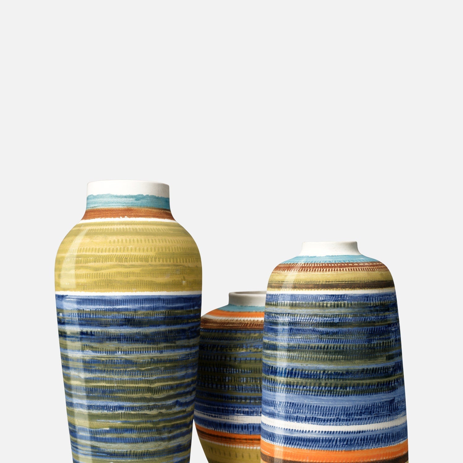 Delta Ceramic Vase - Set of 3