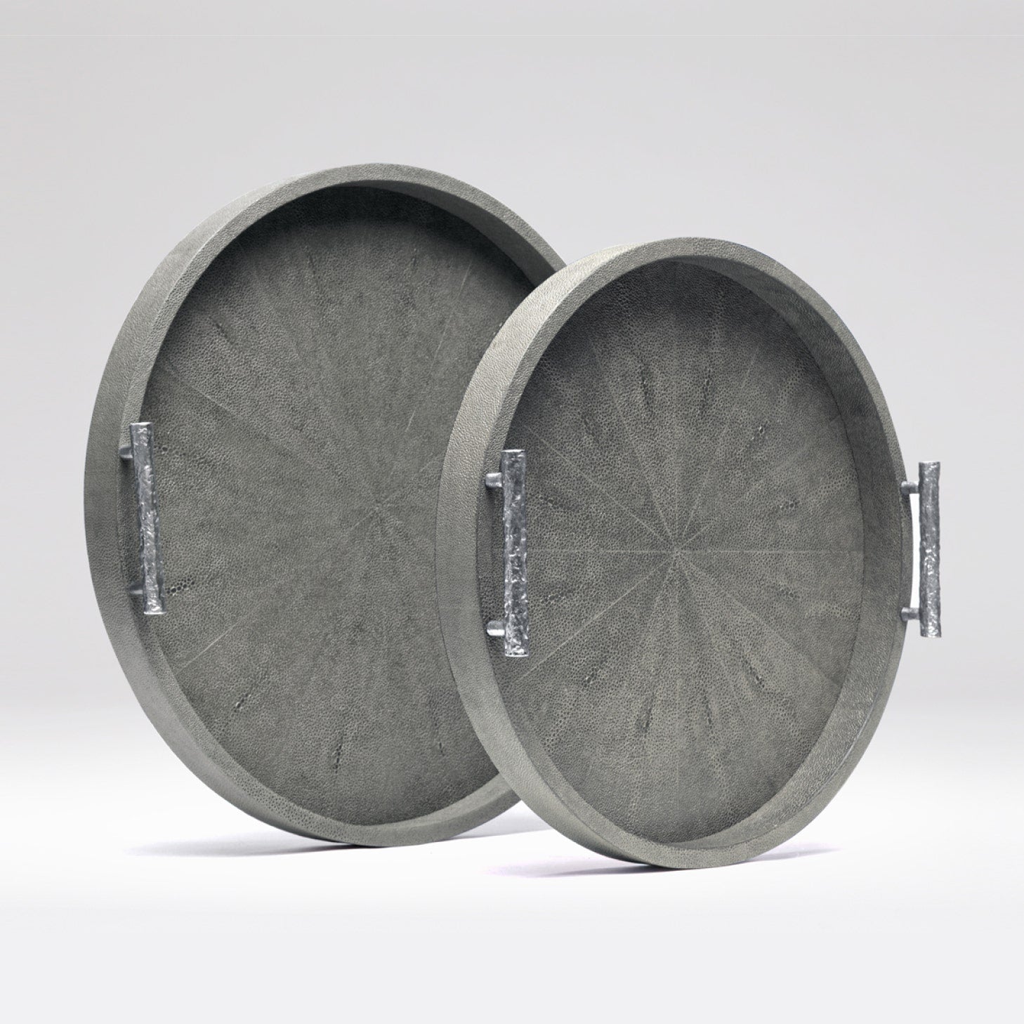 Doris Faux Shagreen Tray - Set of 2