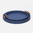 Doris Faux Shagreen Tray - Set of 2