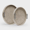 Doris Faux Shagreen Tray - Set of 2