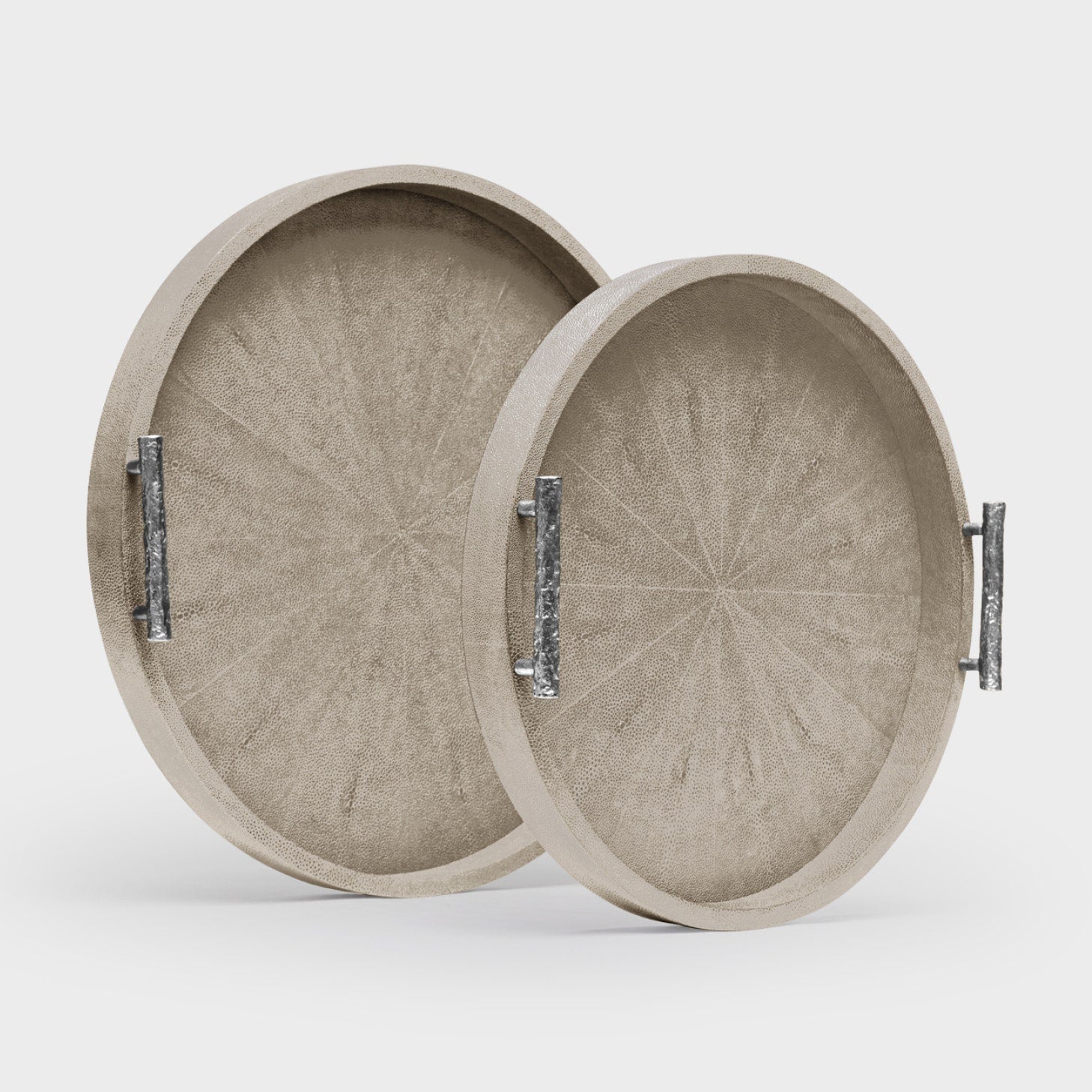 Doris Faux Shagreen Tray - Set of 2