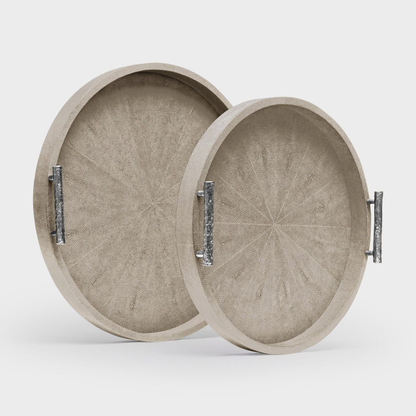 Doris Faux Shagreen Tray - Set of 2