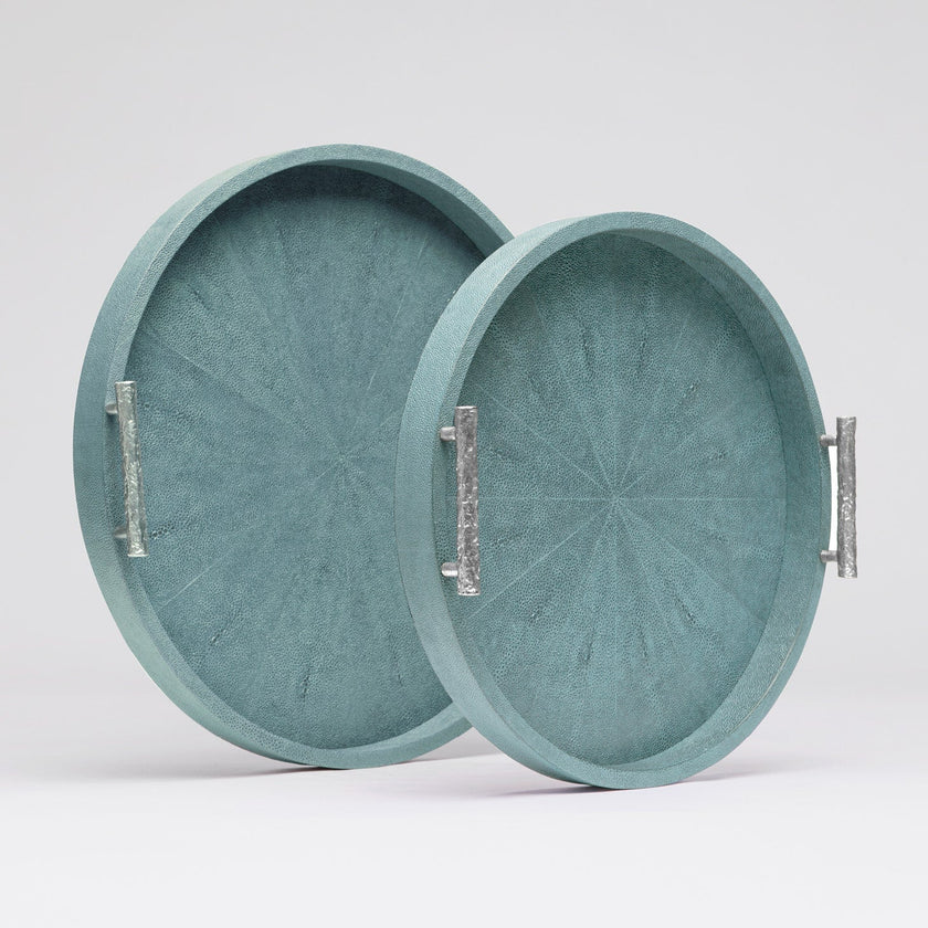 Doris Faux Shagreen Tray - Set of 2