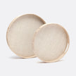 Faye Handwoven Buntal Fiber Tray - Set of 2