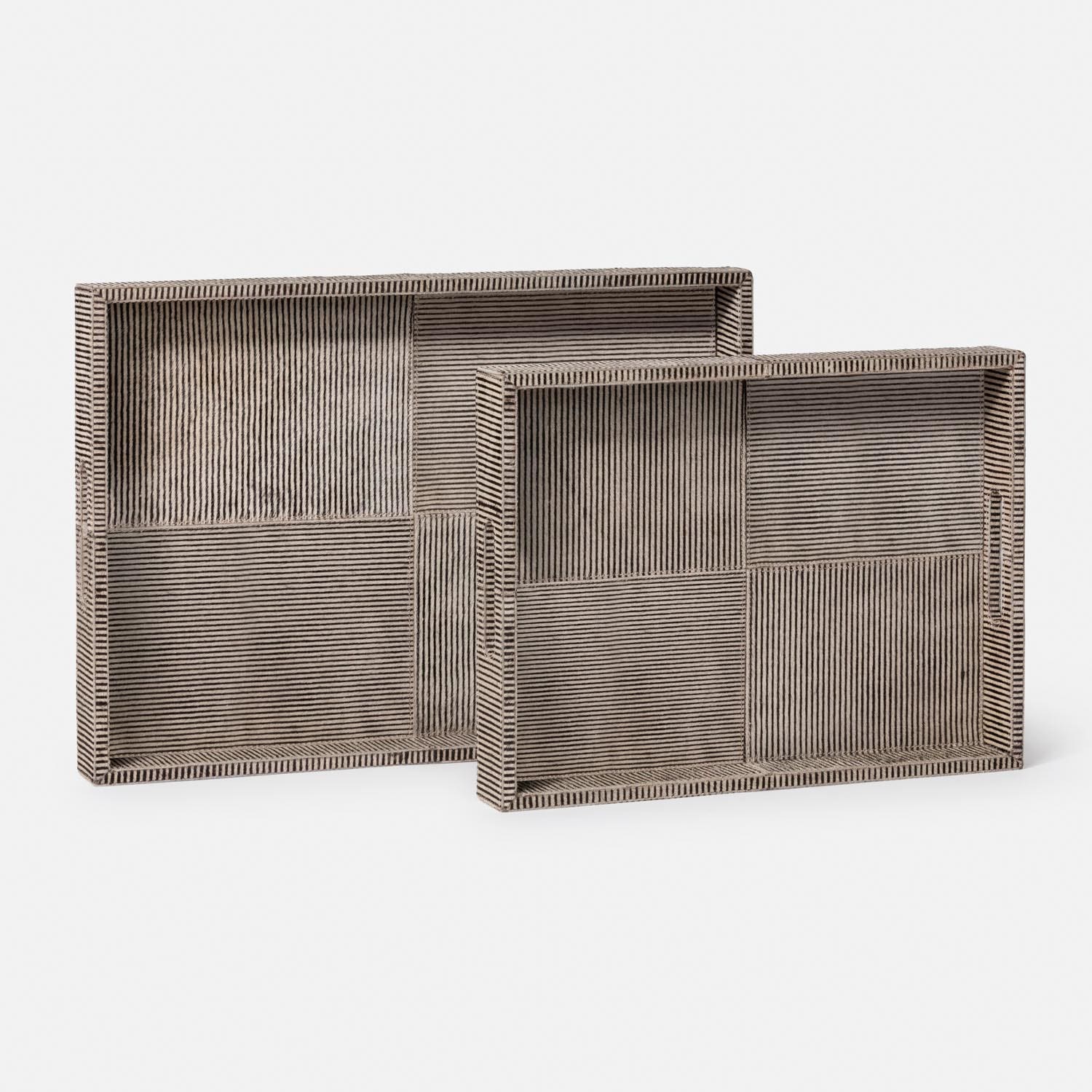 Fenmore Hair-On-Hide Tray - Set of 2