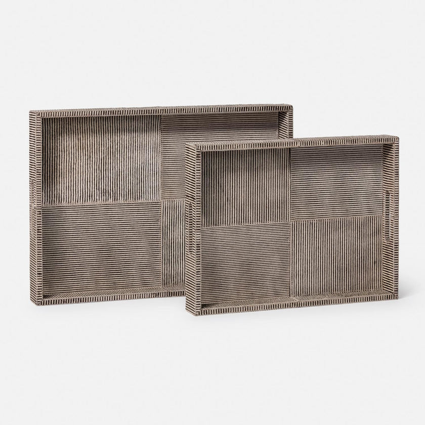 Fenmore Hair-On-Hide Tray - Set of 2