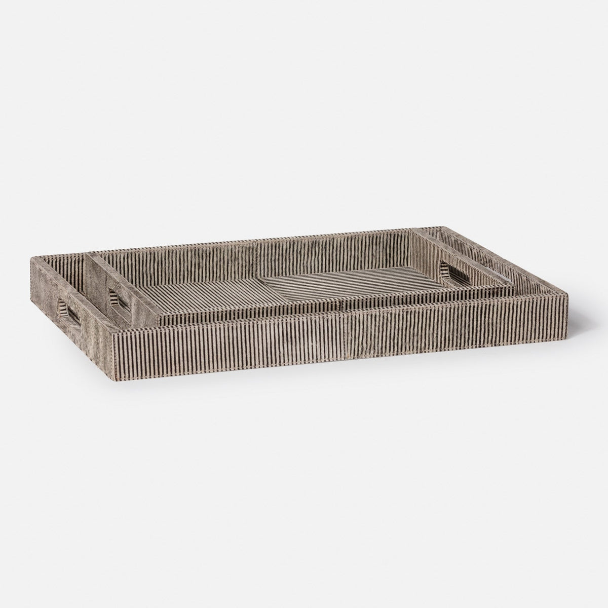 Fenmore Hair-On-Hide Tray - Set of 2