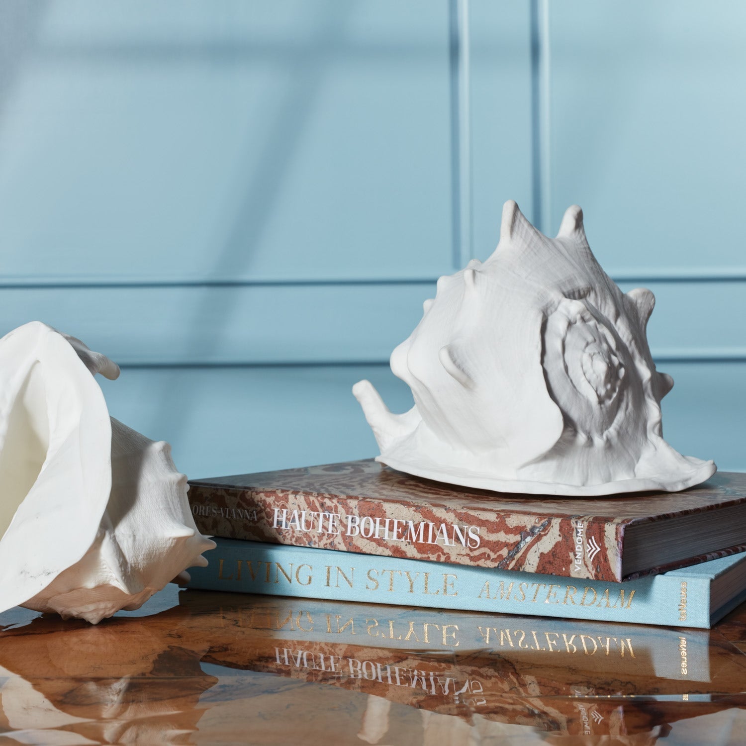 Gian Porcelain Conch Sculpture - Multiple of 2