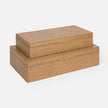 Imani Ostrich Embossed Leather Box - Set of 2