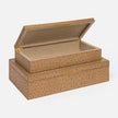 Imani Ostrich Embossed Leather Box - Set of 2