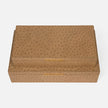 Imani Ostrich Embossed Leather Box - Set of 2
