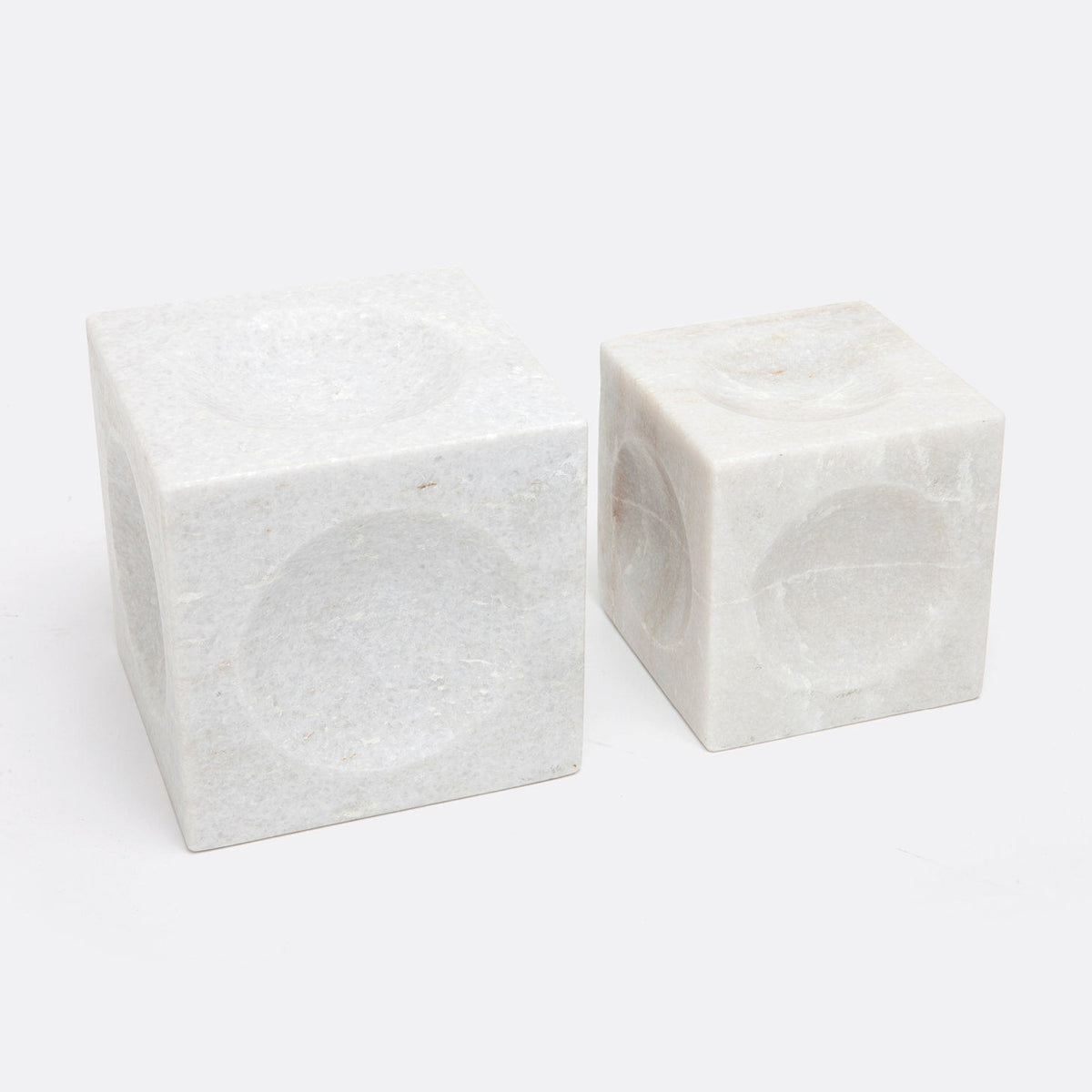 Kabir Marble Cube Sculpture - Set of 2